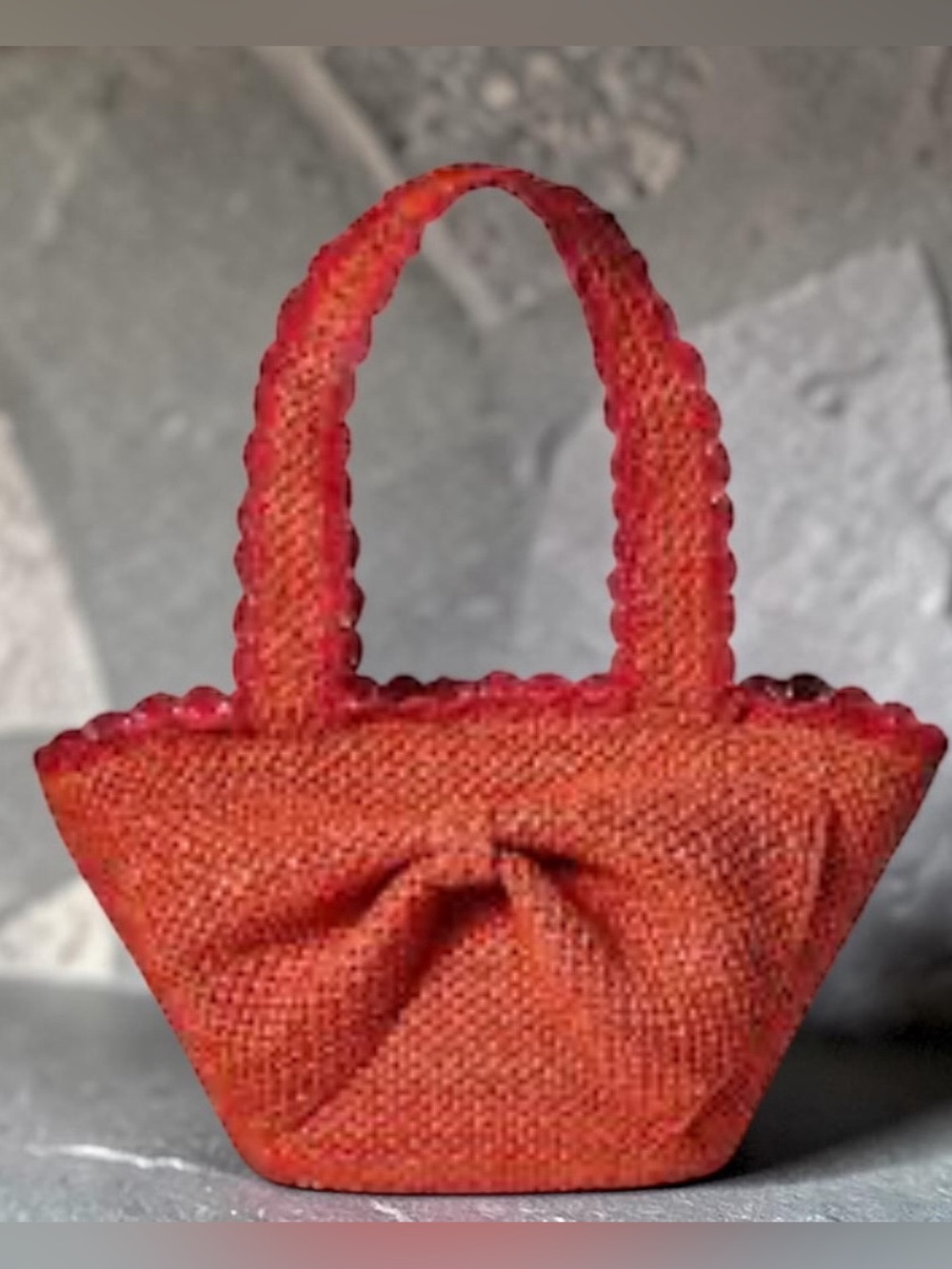 Kate Spade x Target Raffia Orange/Red Tote Bag NWT